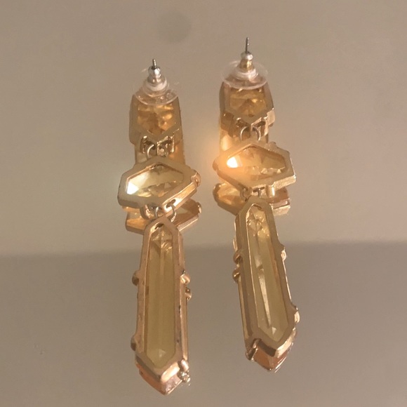 BCBGMAXAZRIA Amber & Gold Drop Earrings - Picture 2 of 5